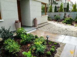 rabata-przy-domu-obsadzona-zimo-zielonymi-roslinami-hebe-pieris-ostrokrzew.