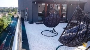 widok z tarasu na 9 pietrze