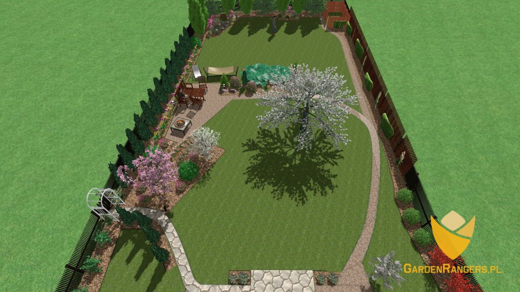 Rzut izometryczny symulacja zacienienia działki